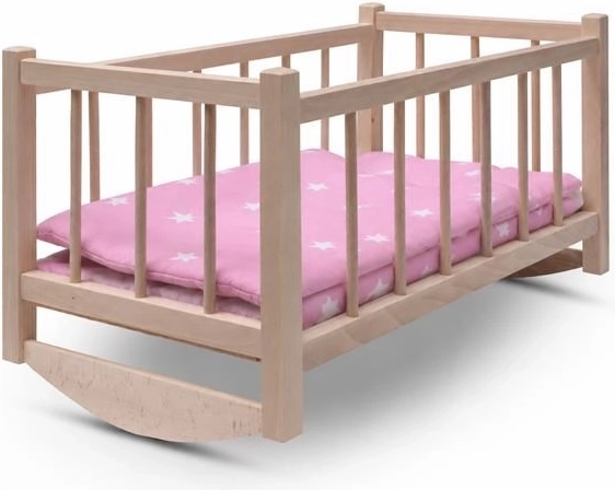 Puidust nukuvoodi/häll Baby Mix Stars Pink – 1 tk