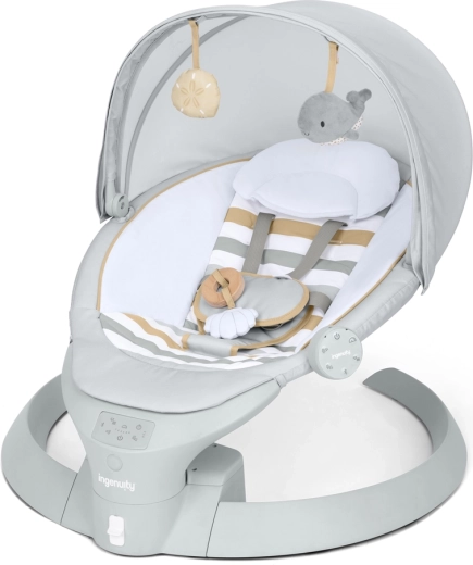 Ingenuity bouncer with rocking and vibrations Bounce & Sway Pebble Shore, 0 m+