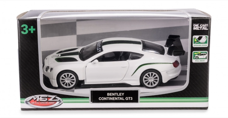 Metallist mudel BENTLEY Continental GT3 1:43 tagasitõmbeajamiga