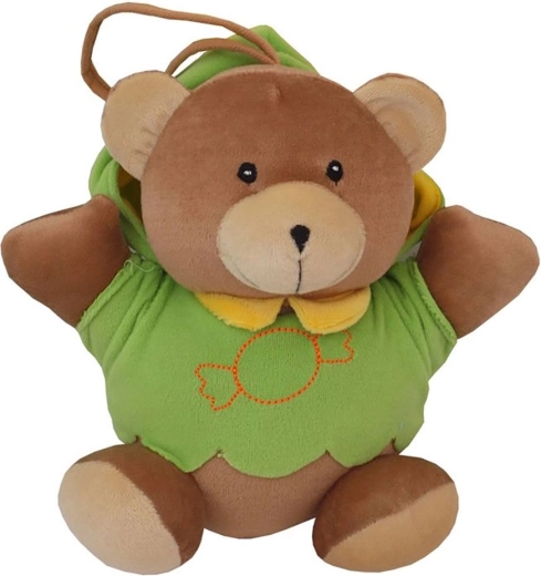 Laste plüüsist mängukaru mängumehhanismiga BABY MIX – roheline