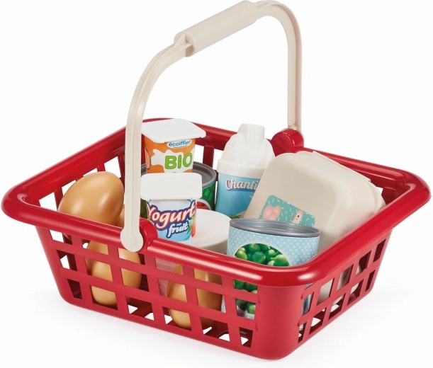 Shopping basket with groceries