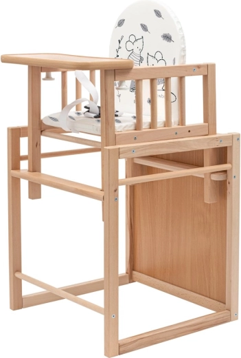 Puidust söögitool NEW BABY Jerry 2‑ühes