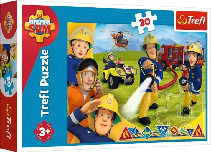 Puzzle 30 pieces - Fireman Sam, Ready to Help