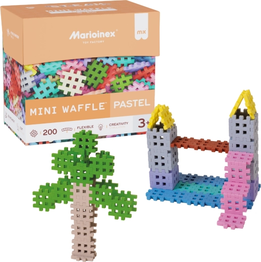 Mini Waffle Pastel Building Set 200 pcs by Marioinex