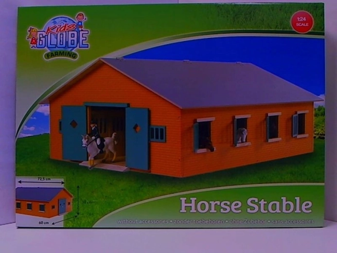 Wooden horse stable with 7 stalls (1:24)