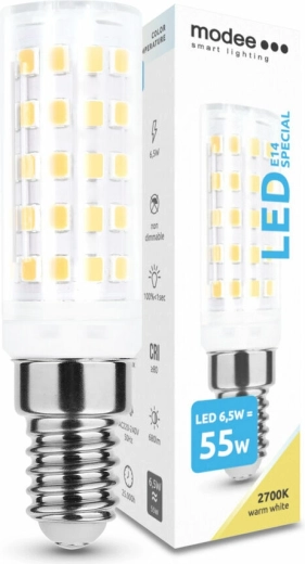 LED-pirn Modee Special Ceramic 6,5 W E14, 680 lm, soe valge