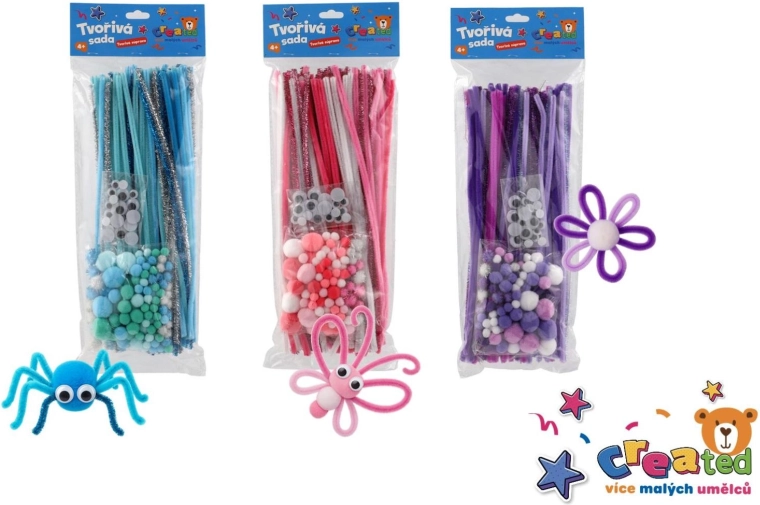 Creative kit for kids – 3 colors on a 15 × 40 cm card