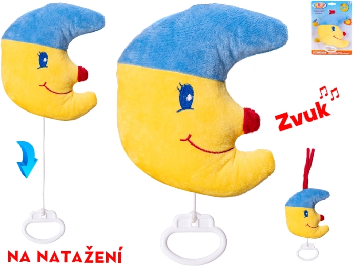 Plush Moon with Wind-up Music Box 15 cm