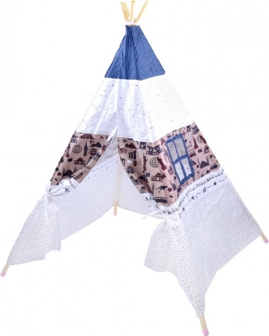 Laste mängutelk teepee-stiilis