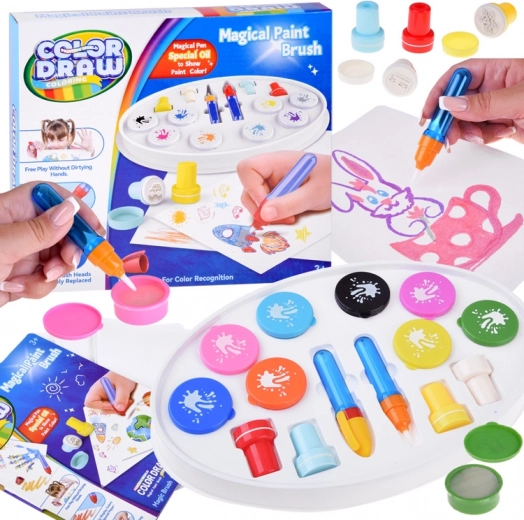 Maagiline veepintsel Color Draw – veega maalimise komplekt tarvikutega