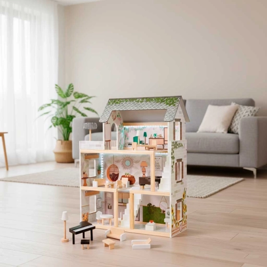 Kolm korrust mängumaailma koos terrassiga