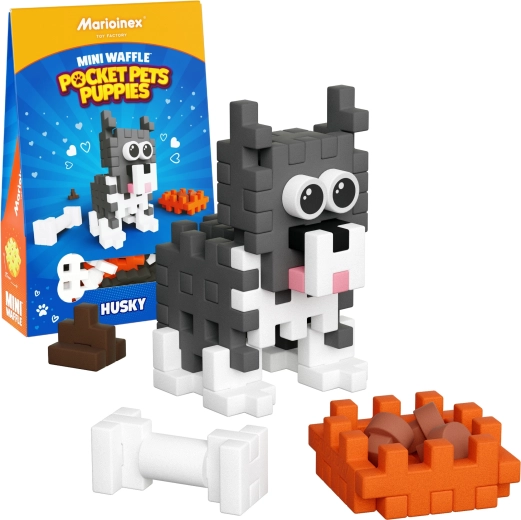Mini Waffle Pocket Pets ehituskomplekt – husky