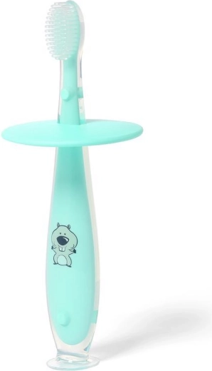 BabyOno safe silicone toothbrush mint 12m+