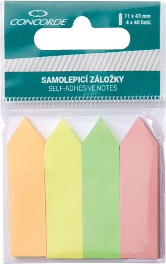 CONCORDE Self-Adhesive Tabs Arrows Neon 11 × 43 mm