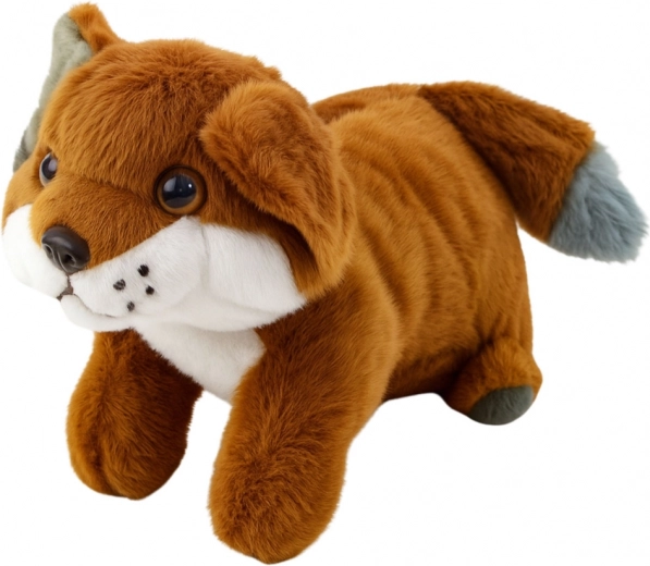 Pehme plüüsrebane pruunikas-punane 28 cm
