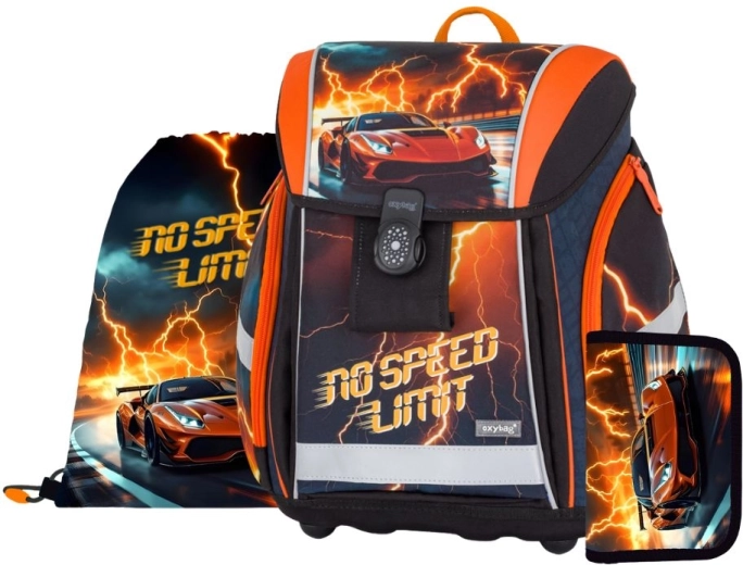 Koolikomplekt Oxybag Premium Light Auto – seljakott, sussikott ja pinal
