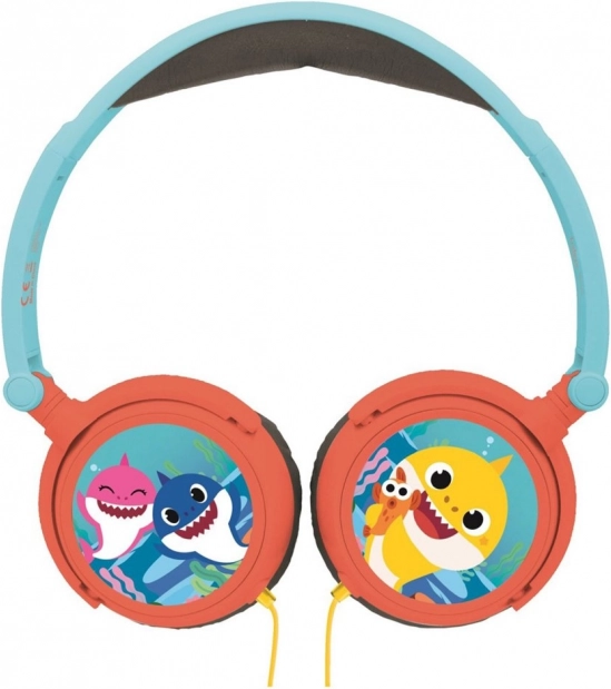 Foldable kids' wired headphones BABY SHARK with volume limiter