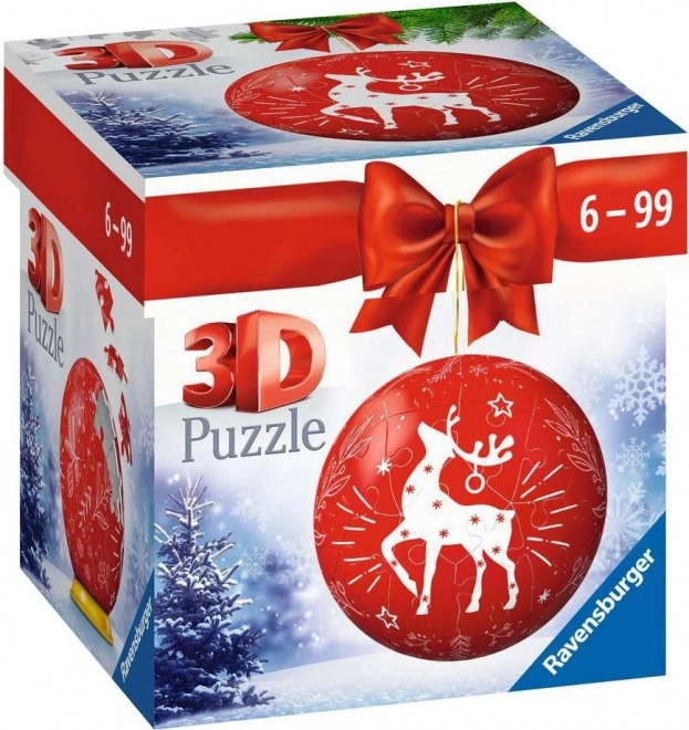Ravensburger 3D Puzzleball Christmas Ornament Red 54 Pieces
