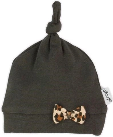 Girls’ knot beanie Nicol Mia, dark brown