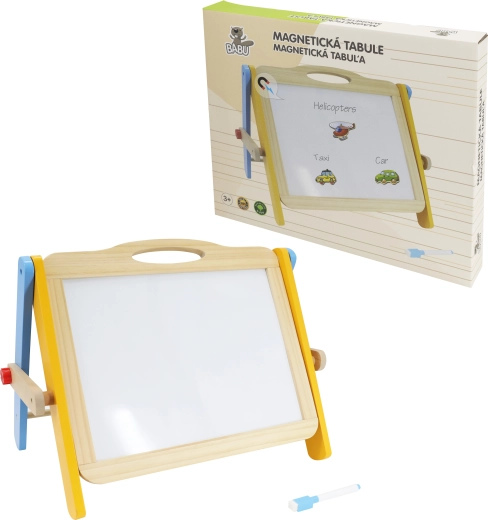 Babu double-sided magnetic wooden board with accessories