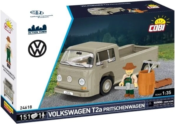 Cobi Volkswagen T2a Pritschenwagen ehituskomplekt 1:35 figuuriga