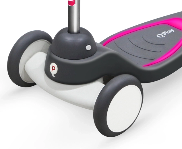 Stability thanks to 3 wheels and balance steering