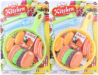 Plastist pann koos toiduainete ja tarvikutega lastele 19 cm