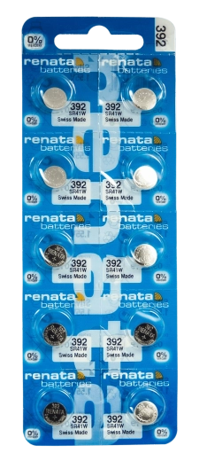 Renata SR41W 392 kellade nööp-patarei 1,55 V 45 mAh, pakendis 10 tk