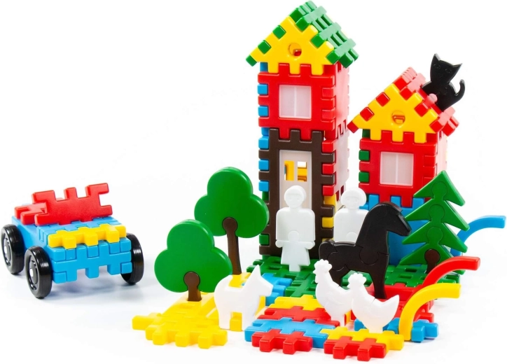 Polesie Family building set, 108 pieces in a bucket