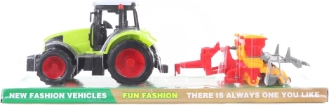 Plasttraktor külvikhaagisega