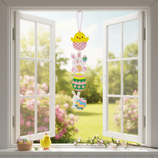 Easter hanging decoration made of glittery foam 60 cm