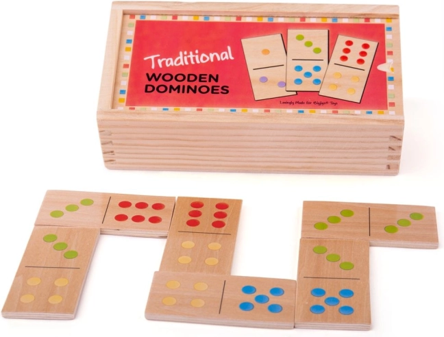 Bigjigs Toys klassikaline puidust doominomäng