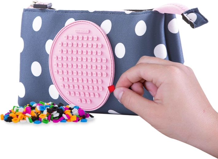 Pixie Crew Large Blue Case with White Polka Dots