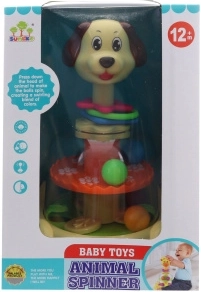 Spinning Top with Beads – Puppy, Plastic Toy for Toddlers