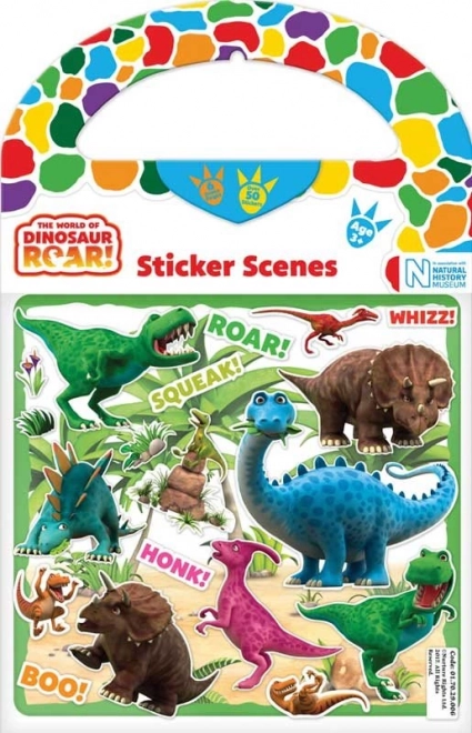 Dinosaur Stickers – Reusable Sets with Backgrounds