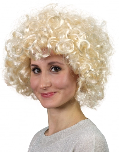 Blond lokkis parukas