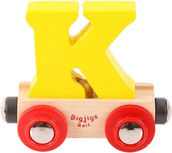 Bigjigs Rail vagun tähega K