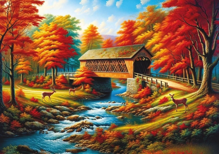 Pusle Puudega ääristatud sild 500 tükki ART PUZZLE
