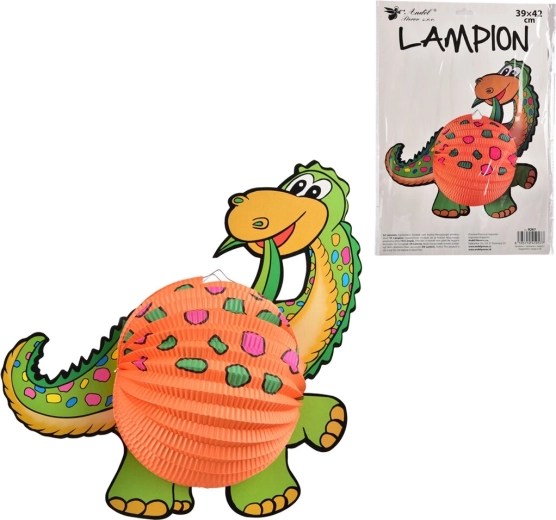 Oranž paberist latern dinosaurus 39 × 42 cm