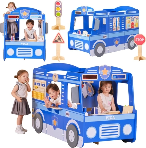 Suur puidust politseiauto VIGA lastele