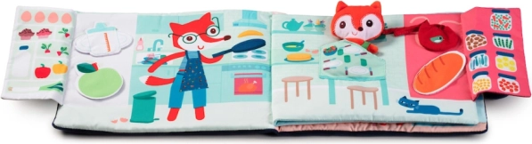 Textile educational book good night fox Alice