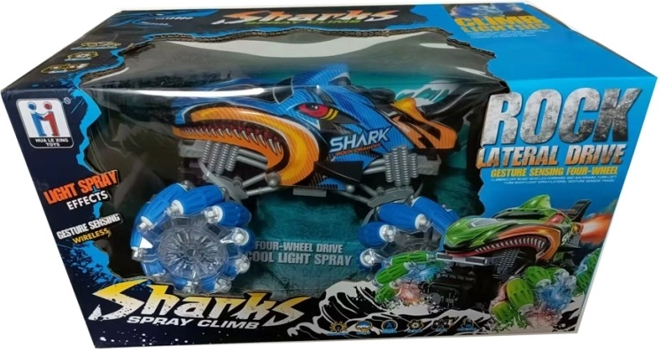 RC car Shark blue with mist effect and 2.4 GHz