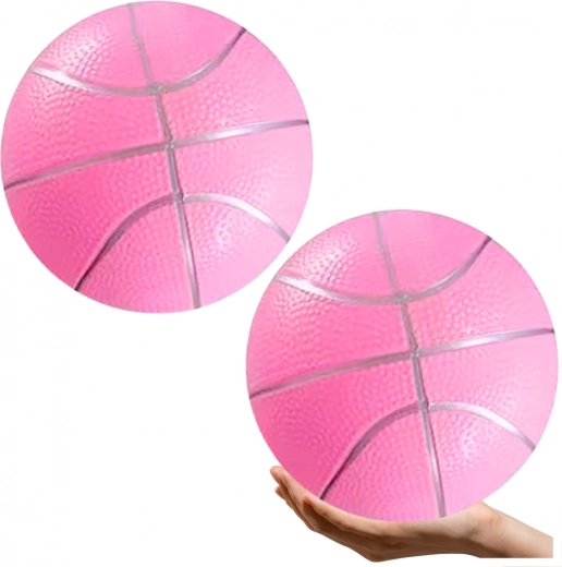 Pastelroosa kummist rannapall 20 cm