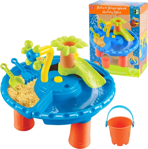 PlayGo activity play table for building and water squirting (15 pieces)