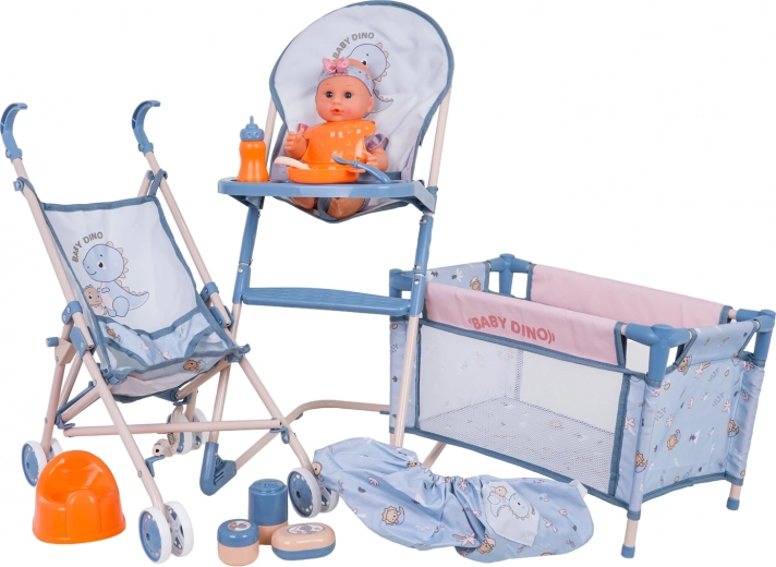 Mega komplekt BABY DINO nukuga ja tarvikutega