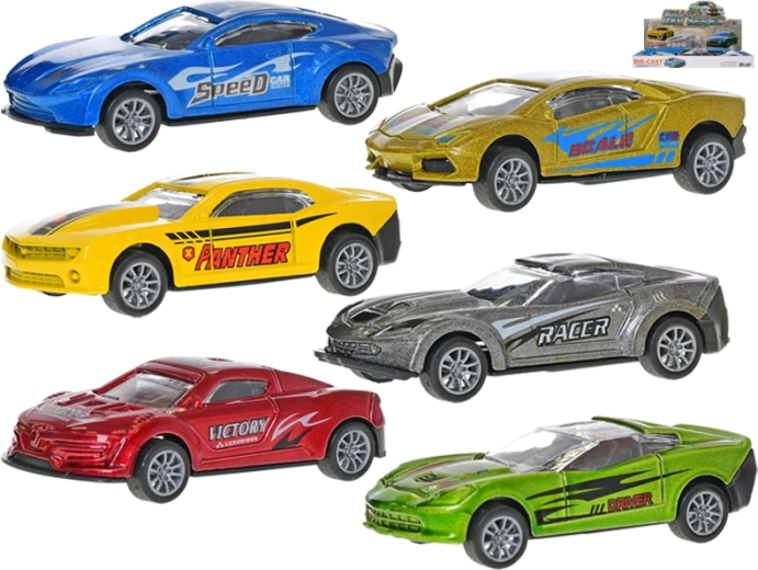 Metallist sportauto tagasitõmbemehhanismiga 8 cm