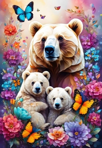 Puzzle Maternal Love: Bears 1000 Pieces