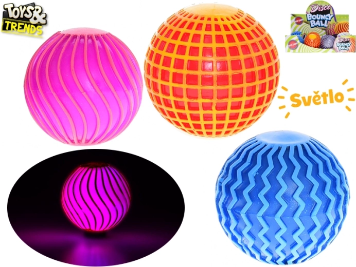 Toys&Trends helendav põrkepall disco 6 cm