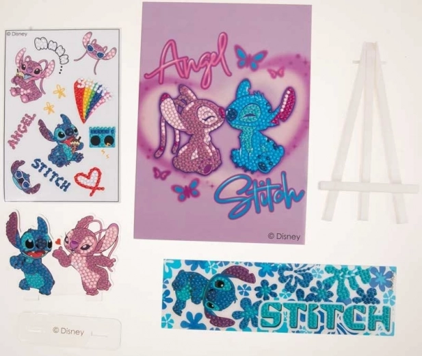 Teemantmaal „Angel ja Stitch” koos alusega
