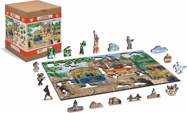 Puidust pusle WOODEN CITY Viktoriaanlik tänav 2in1, 400 tükki